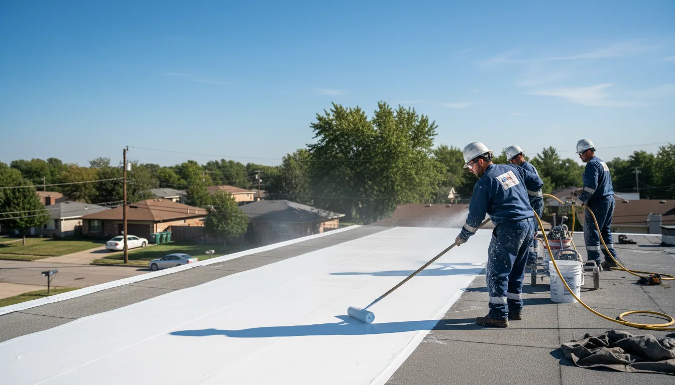 Commercial roof coating in Valmora, NM near me